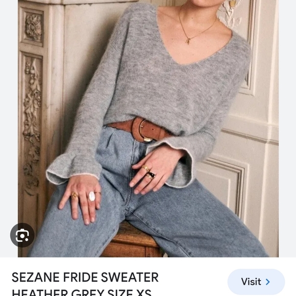 Sezane Fride Jumper in Grey - Picture 1 of 4